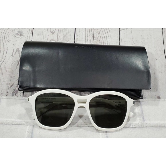 Saint Laurent SL258 003 White Gray Sunglasses SL 258 54-18-145 UNISEX main image 8